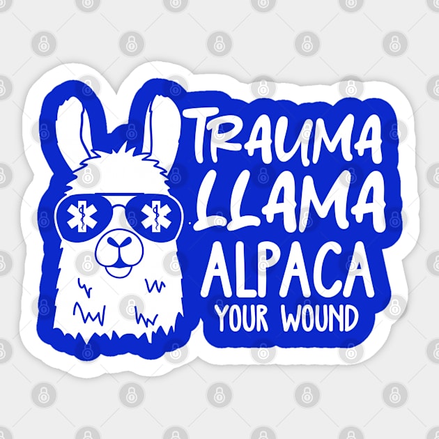 Trauma Llama Alpaca Your Wound Sticker by AngelBeez29